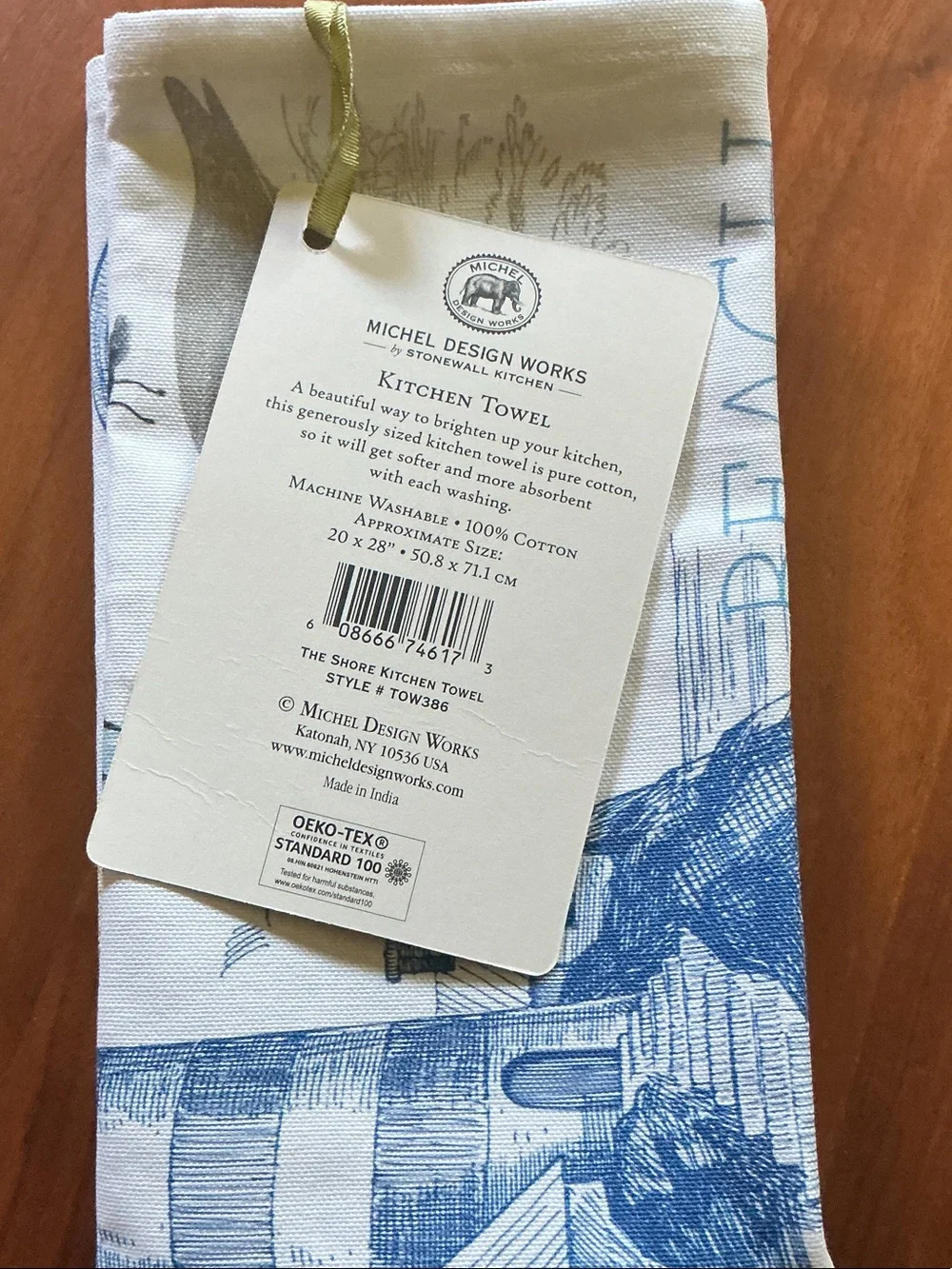 Michel Design Works Nautical Cotton Tea Towel - NEW